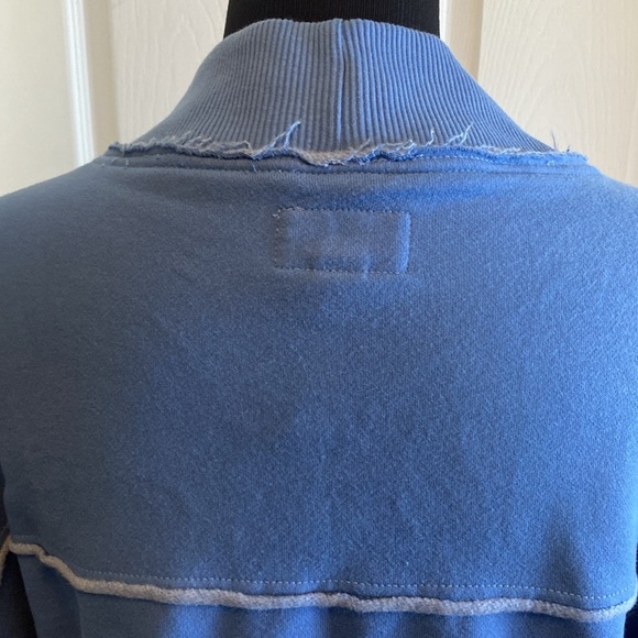 AE American Eagle Blue Cropped Shrug Sweatshirt Sz XXL NWT - Picture 6 of 8